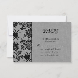 Damasco de Aranha em Linho Cinza RSVP