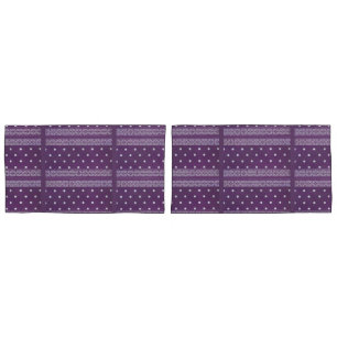 Damasco de Xadrez PolkaDot Tartan Roxo do Infinito
