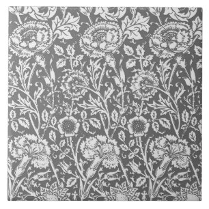 Damasco do cravo de Nouveau da arte, cinza/cinza