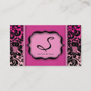 Damasco do rosa do cartão de visita dos termas do