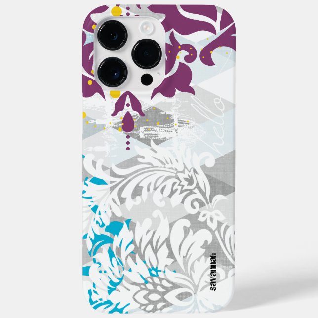 Damasco e Chandeliers no Design de triângulo Abstr (Verso)