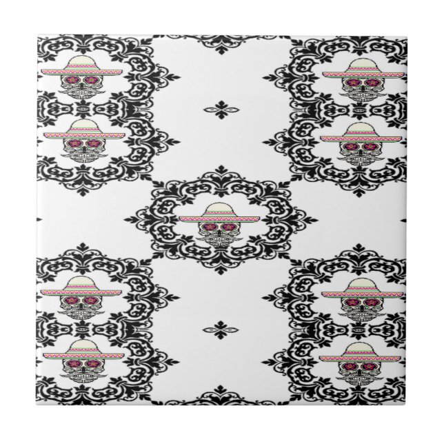 Damasco e crânio (Frente)