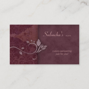 Damasco envelhecido vermelho de Borgonha do cartão