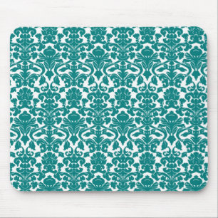 Damasco floral ornamentado Mousepad da cerceta do