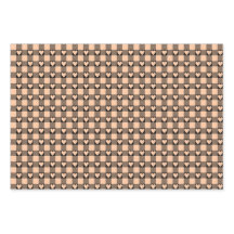 Damasco Pêssego Coração Preto de Búfalo Xadrez