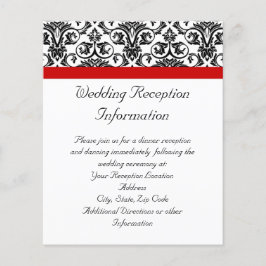 Damasco Preto/Branco com Ênfase Vermelha em Corrid