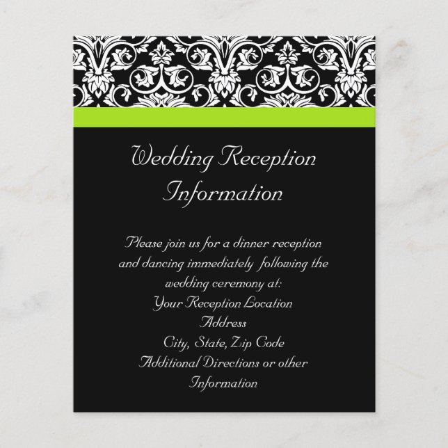 Damasco Preto/Branco com Faixa de Destaque Verde C (Frente)