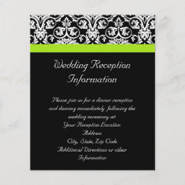 Damasco Preto/Branco com Faixa de Destaque Verde C