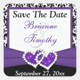 Damasco preto branco roxo 1,5" Salve o adesivo de