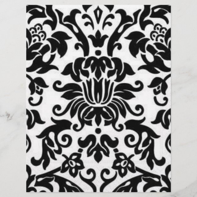Damasco preto e branco (Frente)