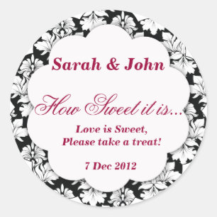 damasco preto e branco como doce é etiqueta