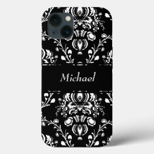 Damasco Preto e Branco Personalizado