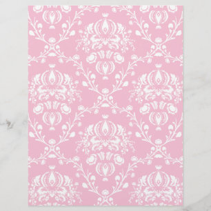 Damasco Rosa e Branco