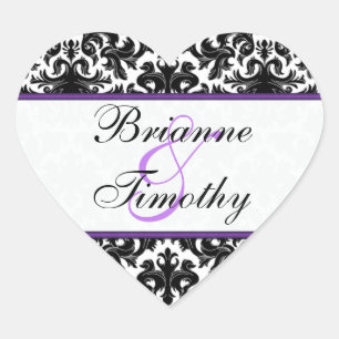 Damasco roxo branco preto 1,5" etiqueta do