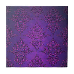 Damasco Roxo Vibrante Chique