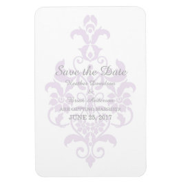 Damasco sutil roxo Salve o ímã flexível de data