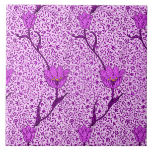 Damasco, violeta e orquídea da tulipa de Nouveau