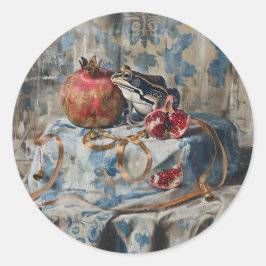 Damask - Adesivos redondos para artigos de papelar