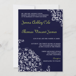 Damask Desire - convite para casamento