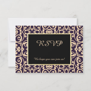 Damask Elegant para todas as respostas rsvp de eve