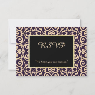 Damask Elegant para todas as respostas rsvp de eve