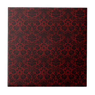 Damask Maroon Black