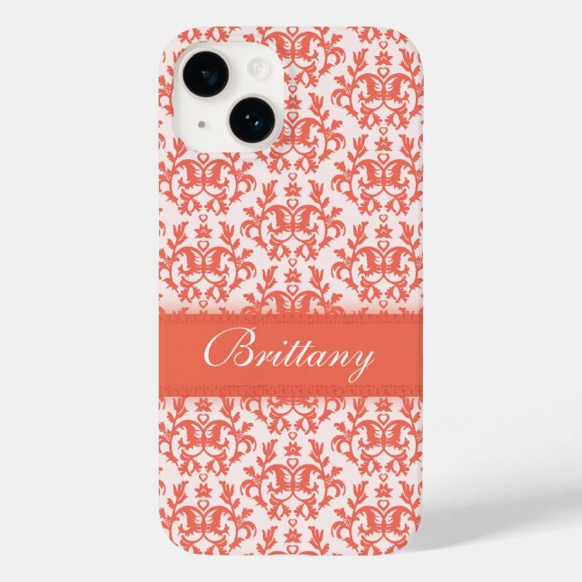 Damask orange emberglow name iphone (Verso)