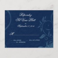 Damask Parisienne - RSVP Azul de Sapphire Negro