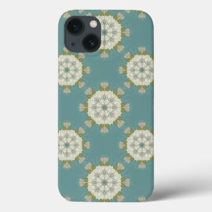 Damask pattern with abstract elements