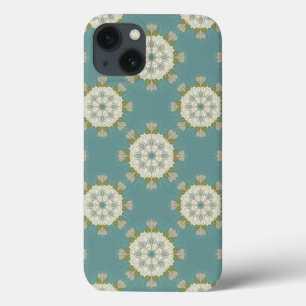 Damask pattern with abstract elements