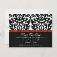 Damask Salvar A Data Anúncio Vermelho