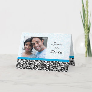 Damask Save the Date Cartão com fotos
