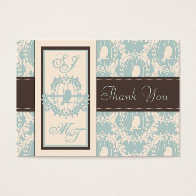 Damask Tweets TY Notecard (Frente)
