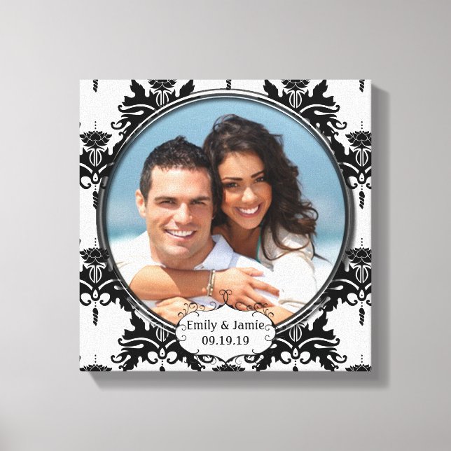 Damask Your Photo Canvas (Frente)