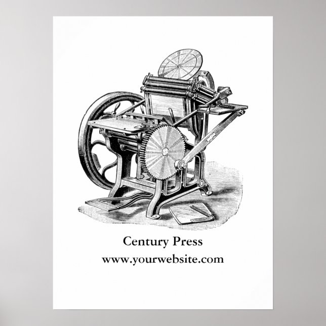 Damon & Peets letterpress impressão poster (Frente)