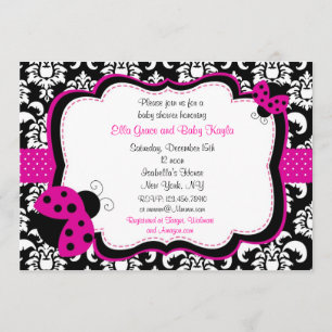 Damybug Damask Baby Shower Convites