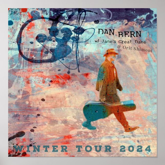 Dan Bern Winter Tour 2024 Poster (SO art) (Frente)