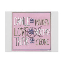 "Dança, Amor, Pense" Cartão Postal Pintado à Mão