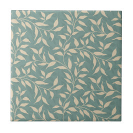 Dança Botânica Elegante Foliage Beige Teal