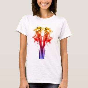 Dança da cor - camisa do fumo