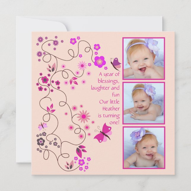 Dança da flor - convite da foto (Frente)