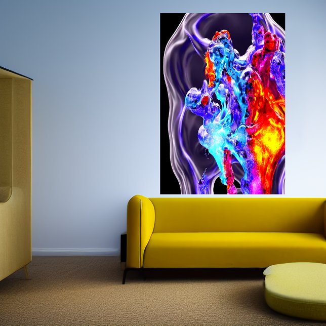 Dança de gelo e fogo | AI Art Poster (Criador carregado)