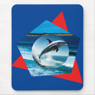 Dança De Golfinho Nas Ondas, Mousepad
