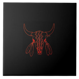Dança do Fantasma Vermelho Búfalo preto grande azu