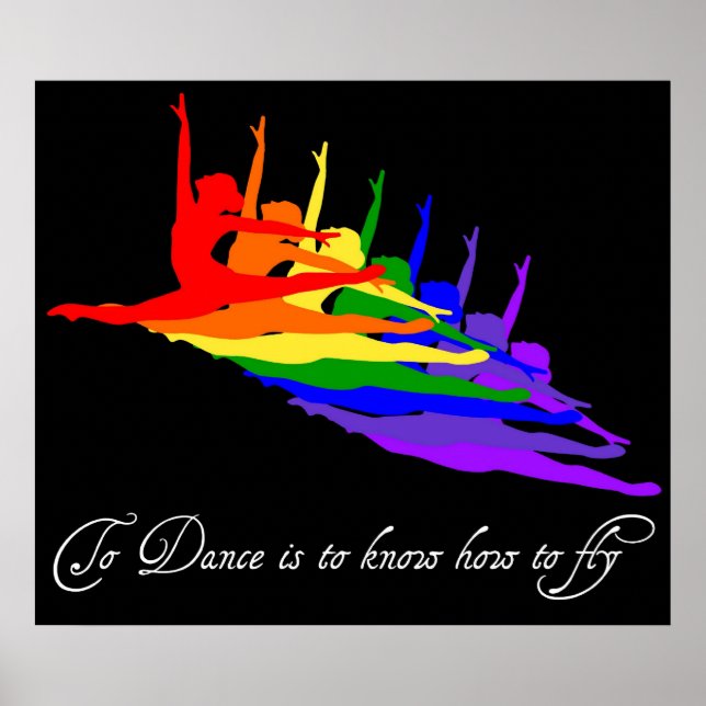 Dança é saber como voar impressão / poster (Frente)