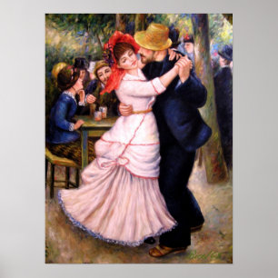 Dança em Bougival 1882, impressão da reproduçã