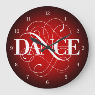 Dança floresce grande relógio
