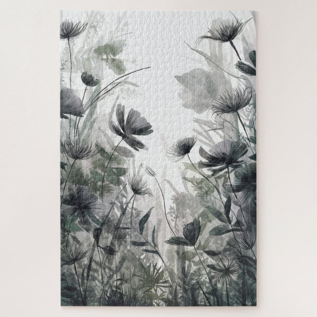 Dança Fluida das Flores | Quebra-cabeça Botânico e (Vertical)