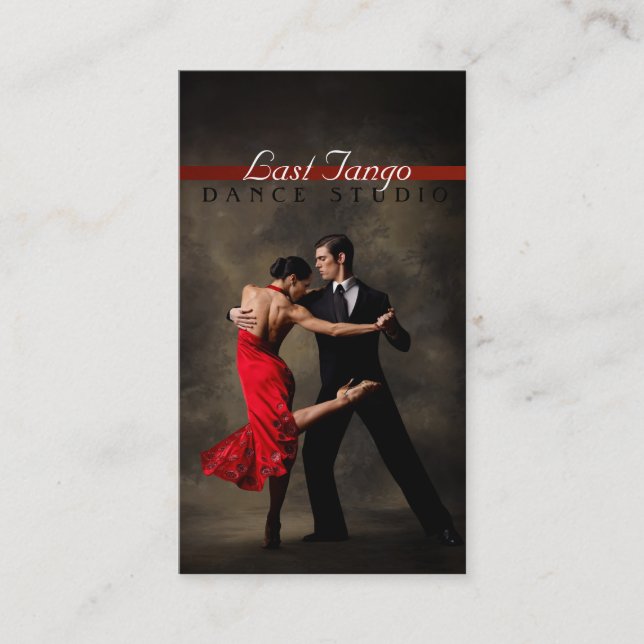 Dança, Instrutor, Cartão de visita de Lições Estúd (Frente)