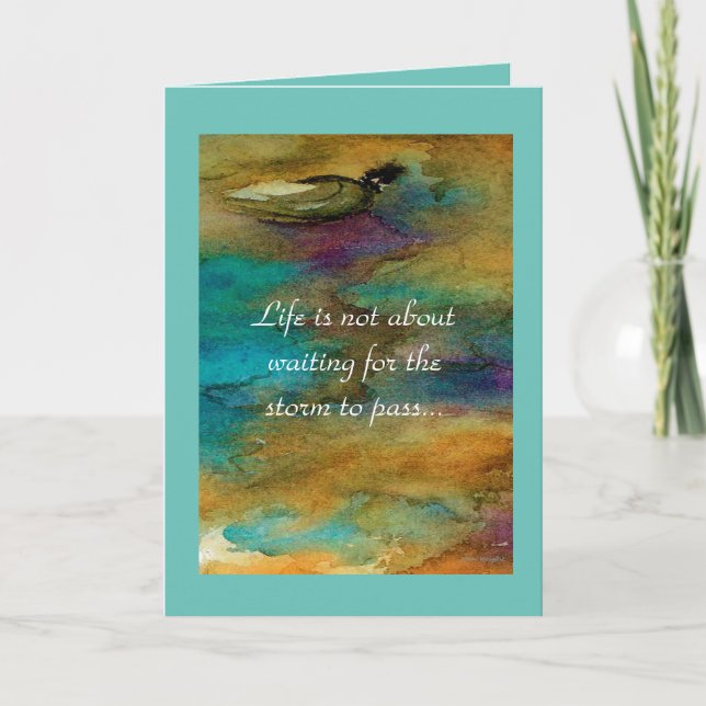 Dança no Cartão de Saudação da Chuva (Frente)